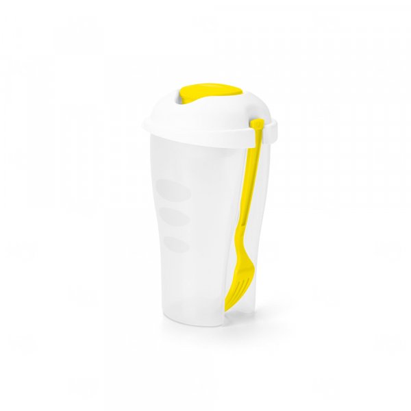 Copo para Salada 850mL Personalizado com Garfo e Molheira 