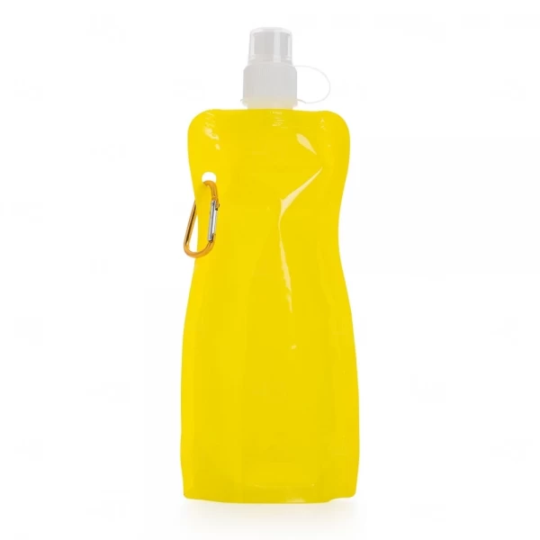 Squeeze Plástica Dobrável 450ml com Mosquetão Personalizada 