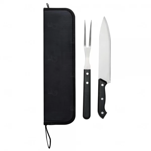 Kit Churrasco Personalizado com 2 Peças + Estojo 