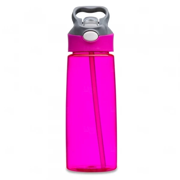 Squeeze Plástica Personalizada 650ml com Botão Acionador 
