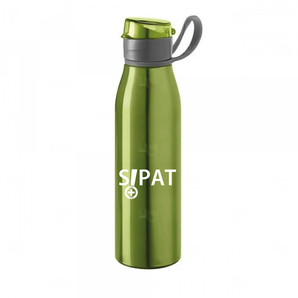Garrafa de Alumínio 650ml com Tampa Retrátil Personalizada 
