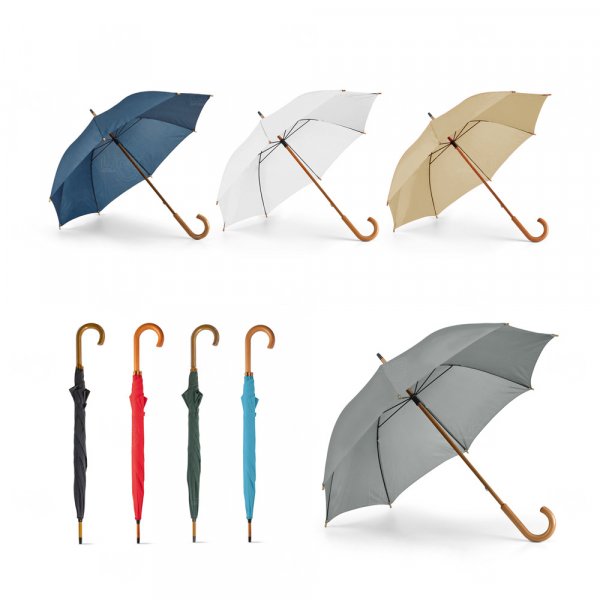 Guarda-Chuva com Pega em Madeira Manual Personalizado 