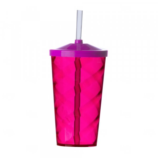 Copo Espiral 550 ml com Canudo Personalizado 