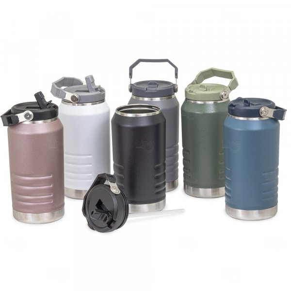 Garrafa Térmica Inox 1,1L com Alça e Bico Flip Personalizada 