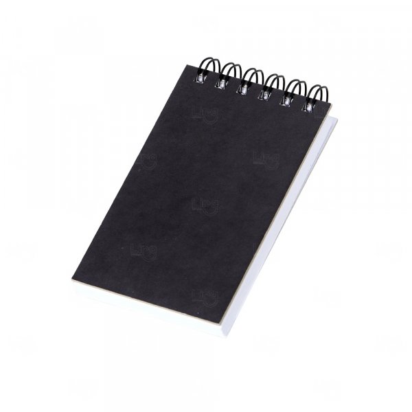 Bloco de Anotações Ecológico com Wire‑o Personalizado - 15x8,5cm 