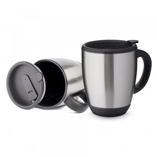 Caneca Inox 470ml com Trava Personalizada 