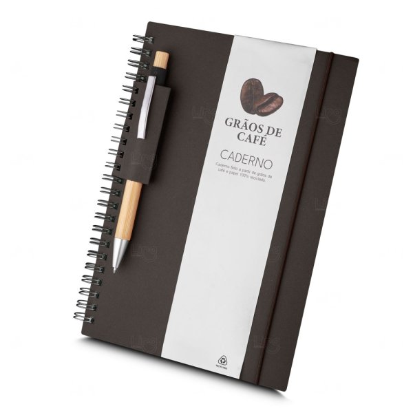 Caderno A5 de Papel Reciclado Personalizado - 21 x 15 cm 
