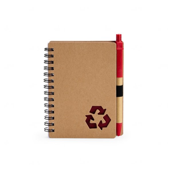 Caderno Ecológico com Caneta Personalizado - 13x10,5 cm 