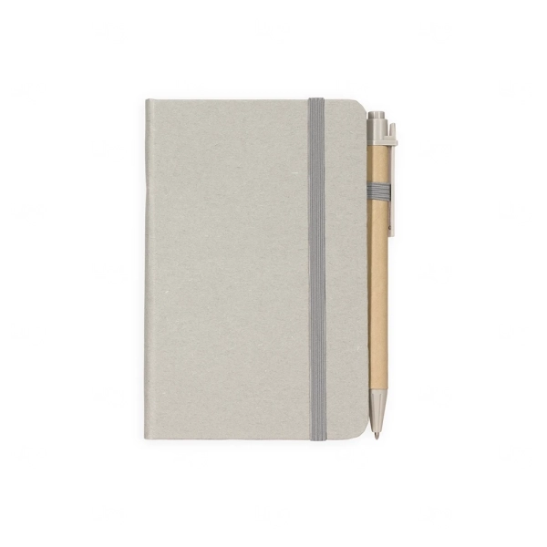 Moleskine em Fibra de Trigo com Caneta Personalizada - 14x9,3cm 