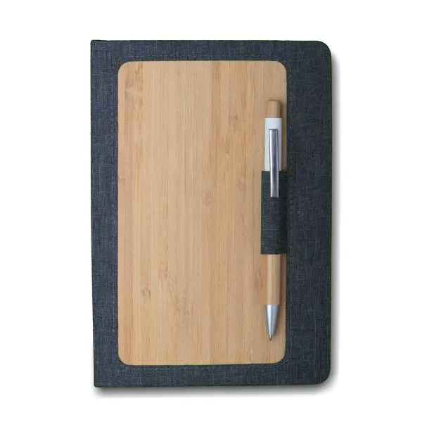 Caderno A5 Capa em RPET e Bambu Personalizado 