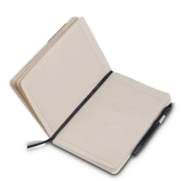 Caderno A5 Capa em Fibra de Cana de Açúcar e Café Personalizado 