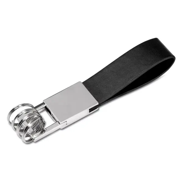 Chaveiro com Alça de Couro Sintético e Metal Personalizado