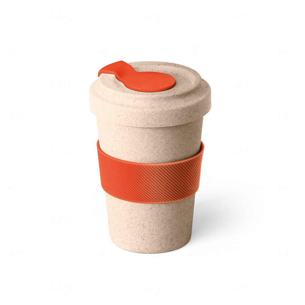 Copo Ecológico 500ml em Fibra de Bambu Personalizado Vermelho