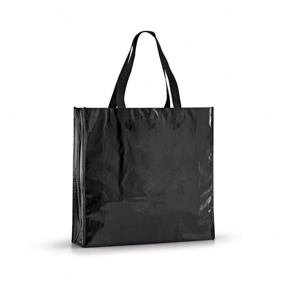 Sacola de Compras em TNT Personalizada - 42 x 38 cm Preto