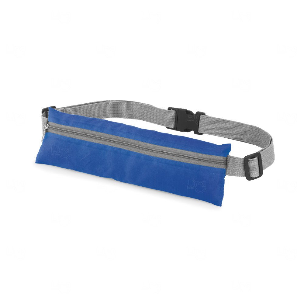 Pochete Doleira com Saída para Fone Personalizada Azul