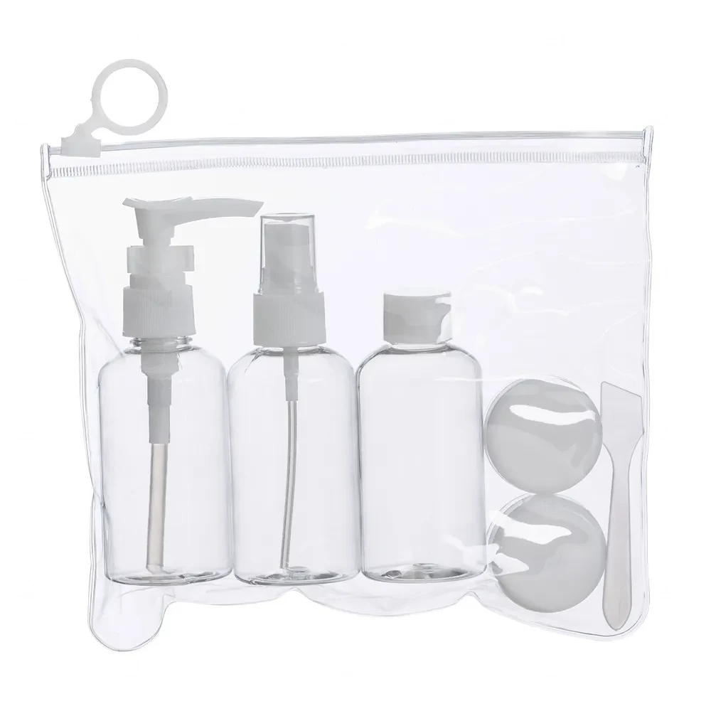 Kit Frascos para Viagem 6 Peças Personalizado Branco