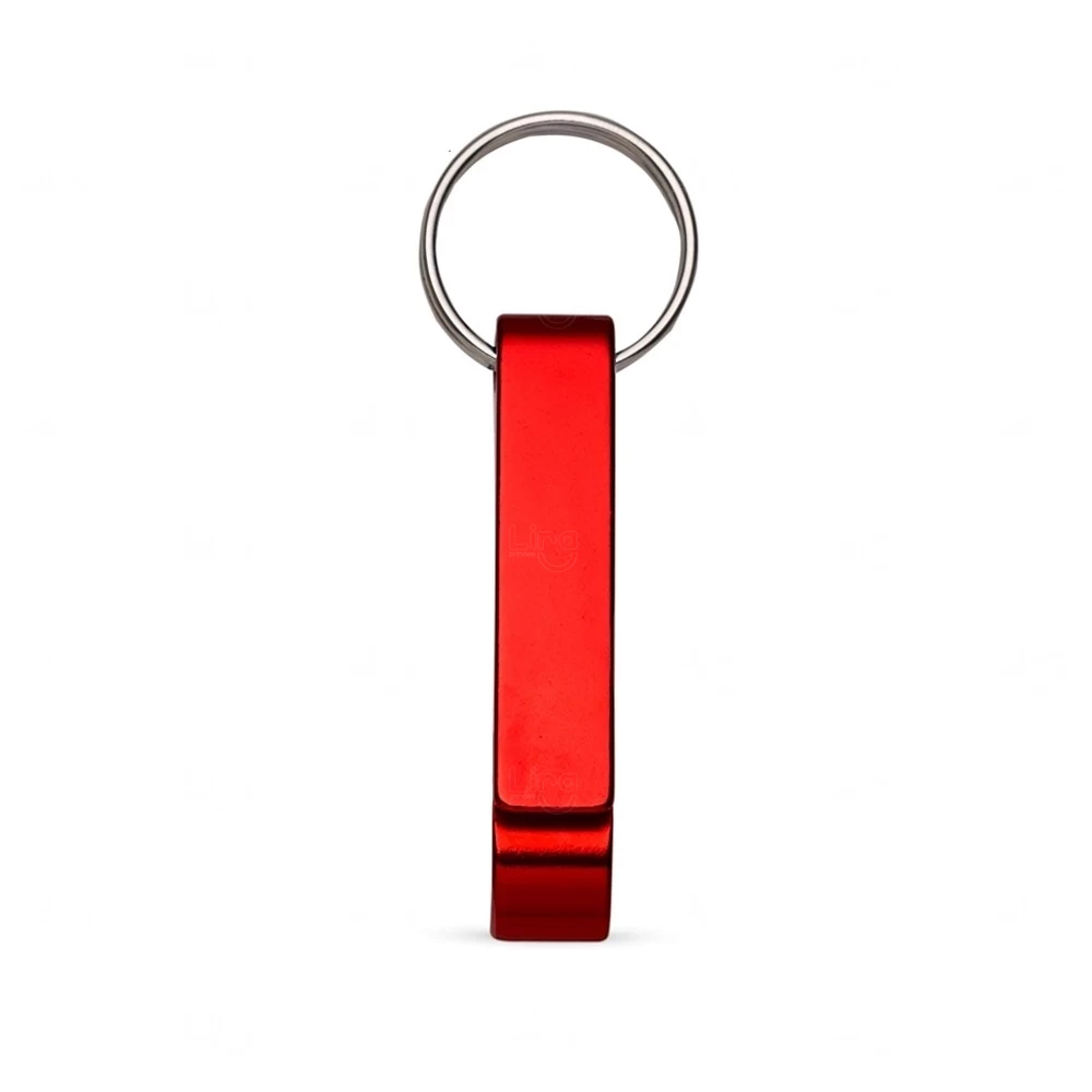 Chaveiro Abridor em Metal Colorido Vermelho
