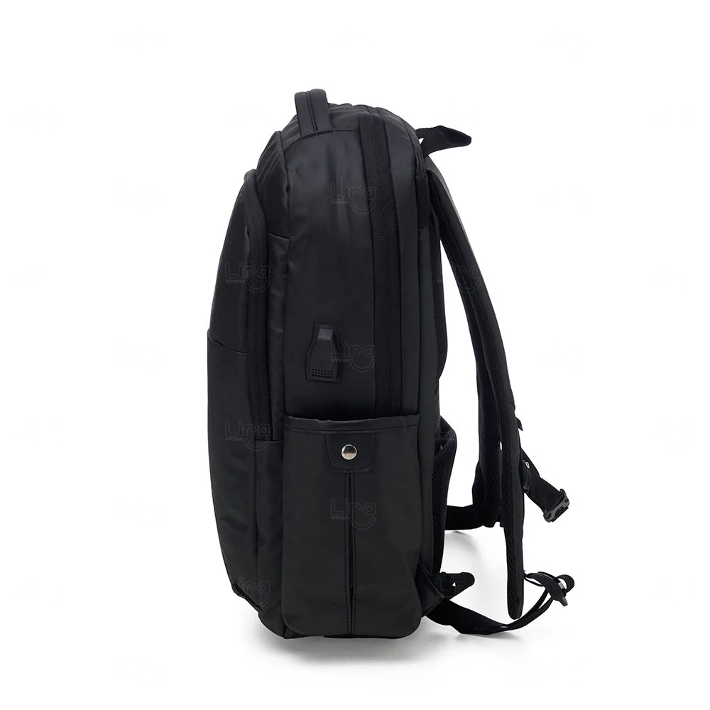 Mochila Couro Sintético Impermeável 20L Antifurto Personalizada 