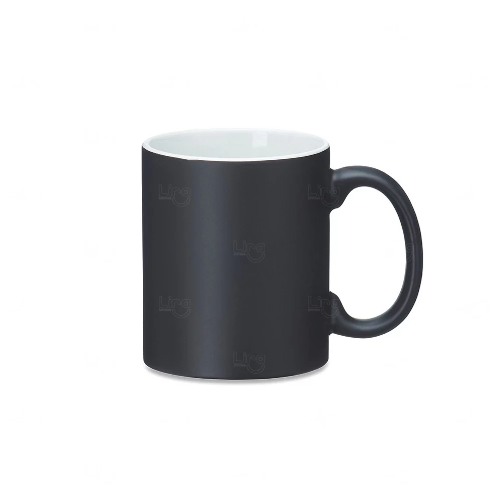 Caneca Mágica de Cerâmica 350ml Personalizada Preto