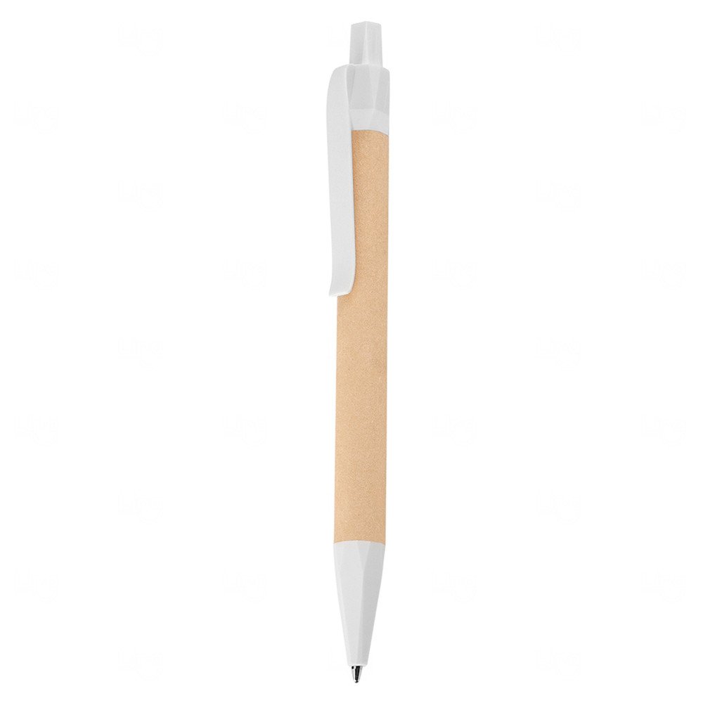 Caneta Ecológica de Papel Personalizada Branco