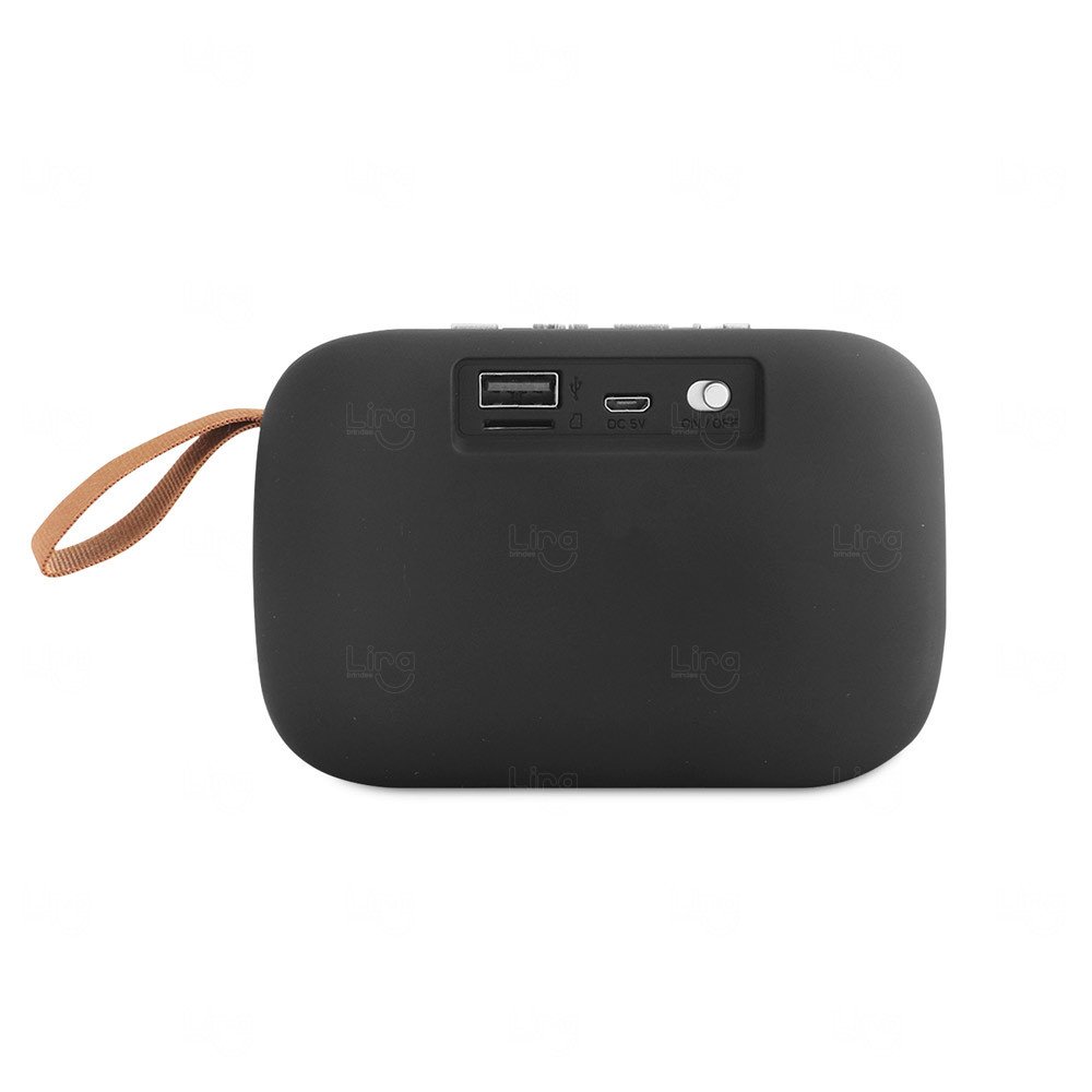 Caixa de Som Personalizada com Rádio FM e Microfone 