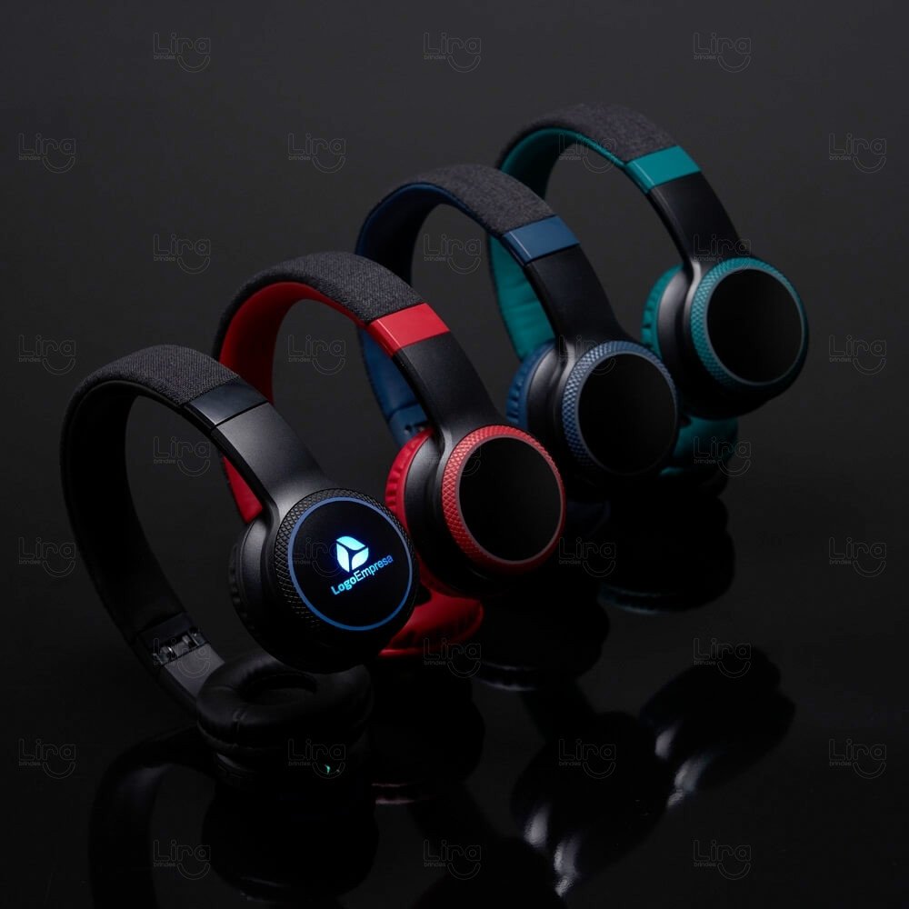 Fone de Ouvido Bluetooth Personalizado com LED RGB 