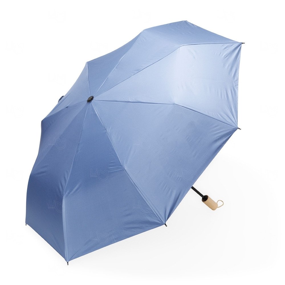 Guarda-Chuva com Proteção UV e Pega de Madeira Personalizado 