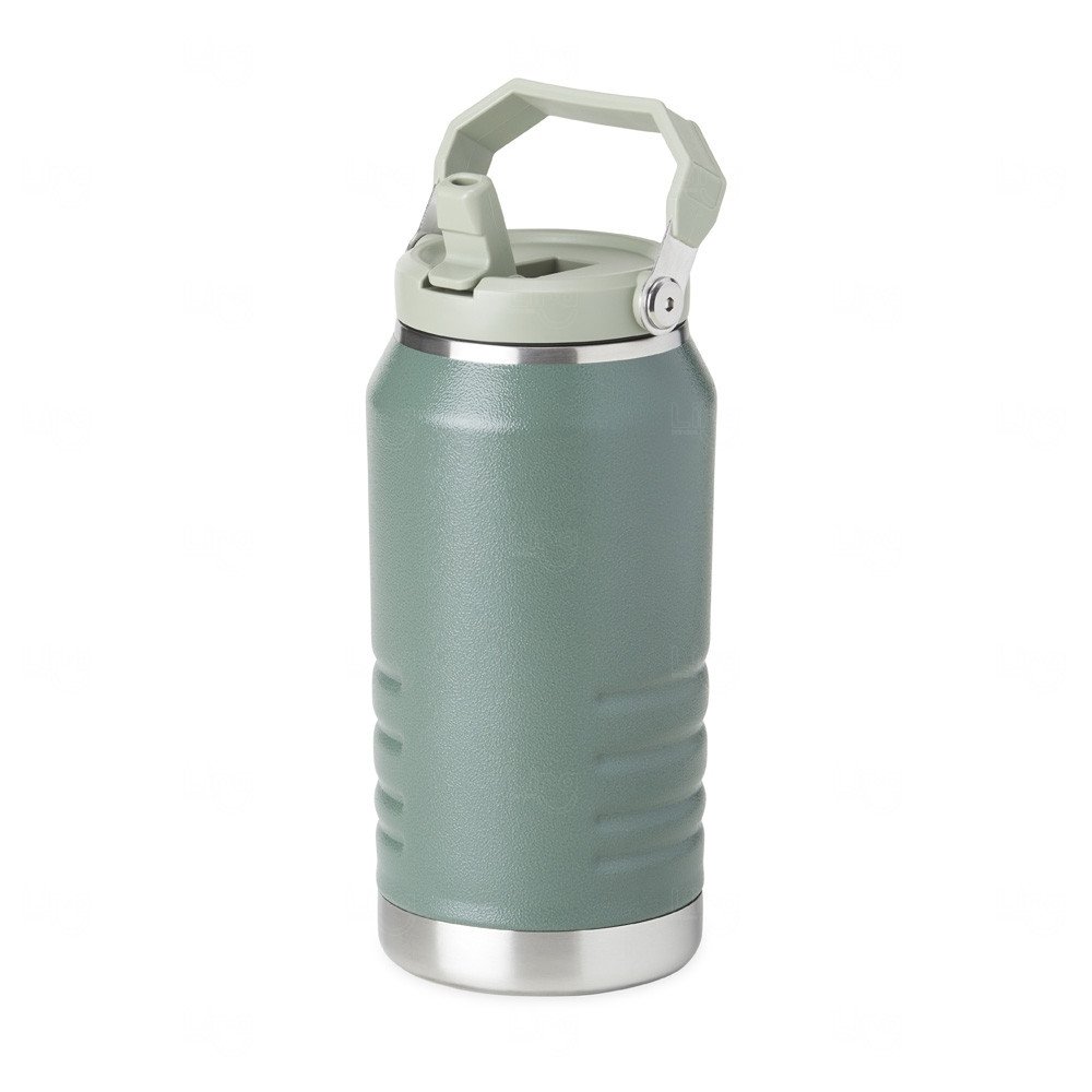 Garrafa Térmica Inox 1,1L com Alça e Bico Flip Personalizada 