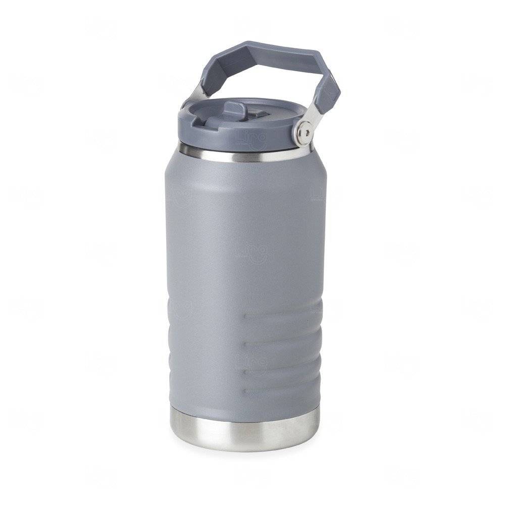 Garrafa Térmica Inox 1,1L com Alça e Bico Flip Personalizada 