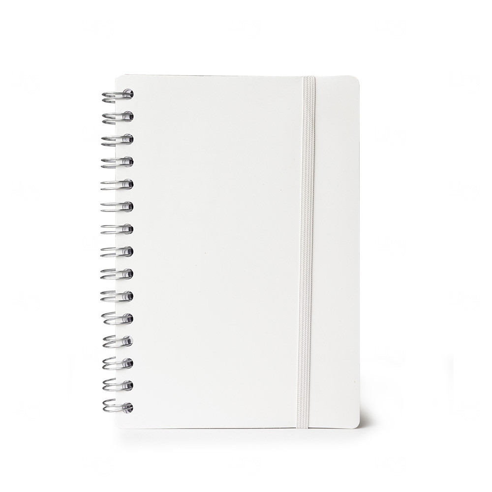 Agenda Diária 2026 com Espiral Personalizada - 20x14,6cm Branco