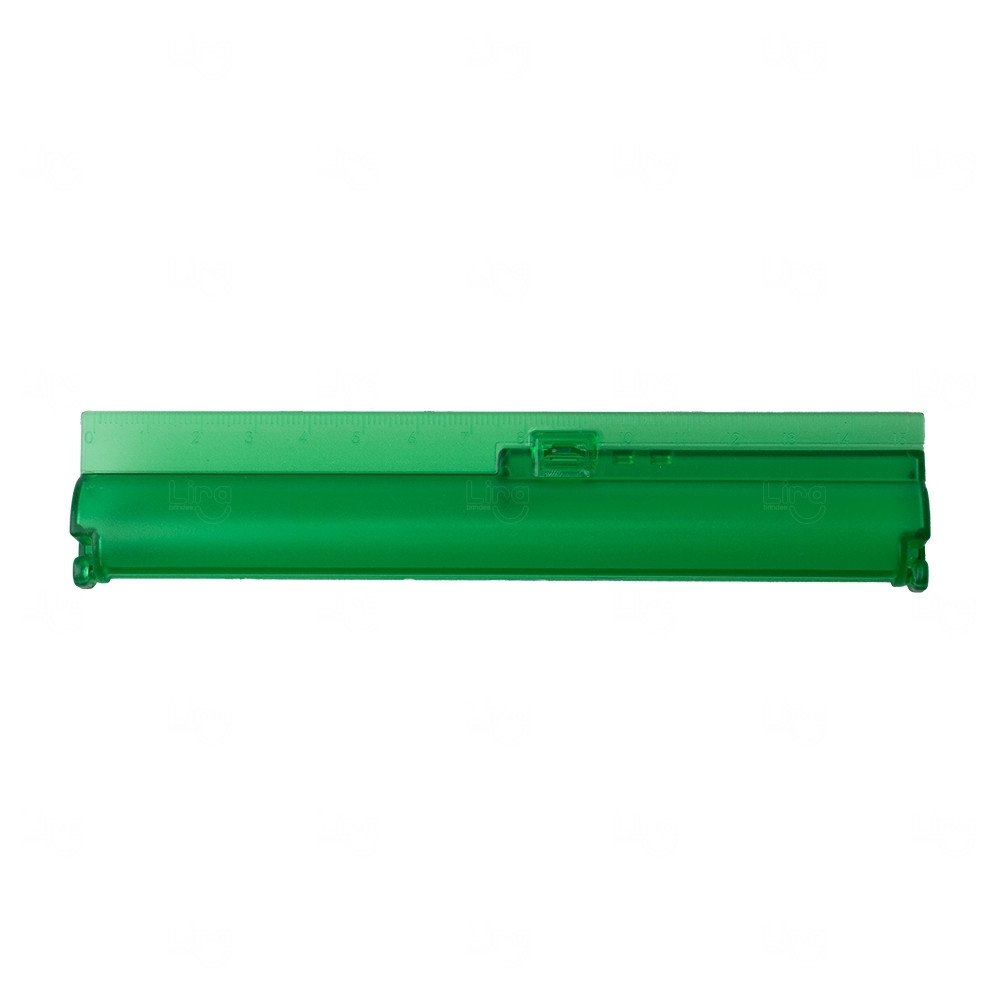 Estojo com Régua de 15 cm Personalizado Verde