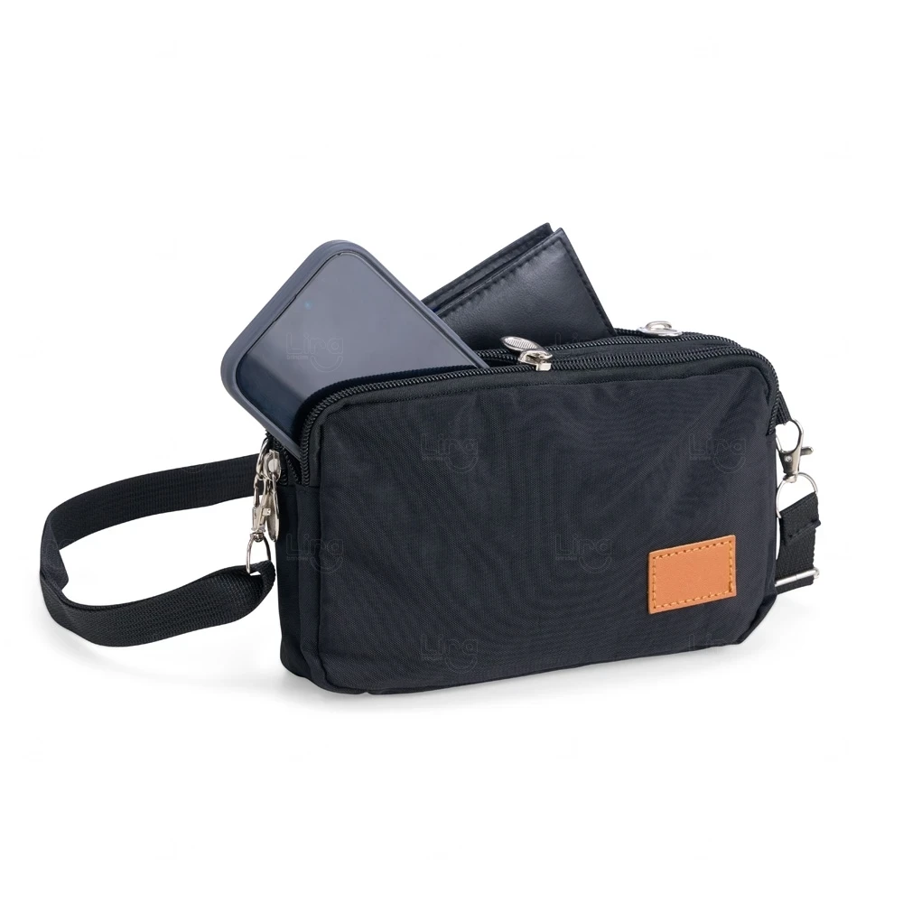 Mini Bolsa Transversal de Nylon Personalizada 