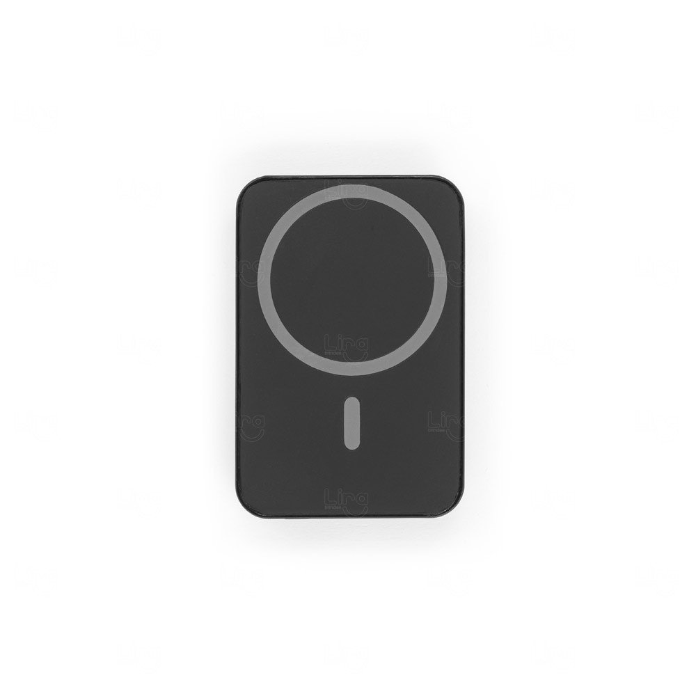 Bateria portátil em ABS 100% reciclado Personalizada - 10.000 mAh Preto