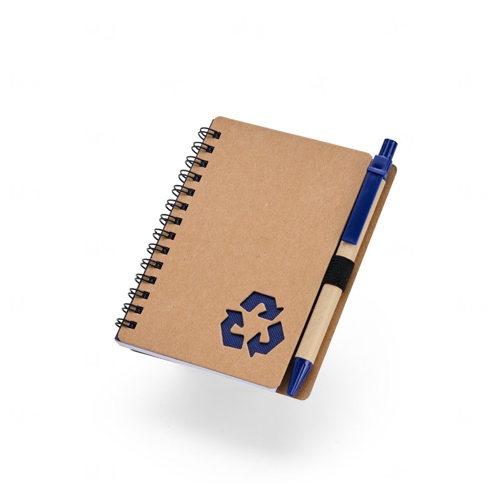 Caderno Ecológico com Caneta Personalizado - 13x10,5 cm 