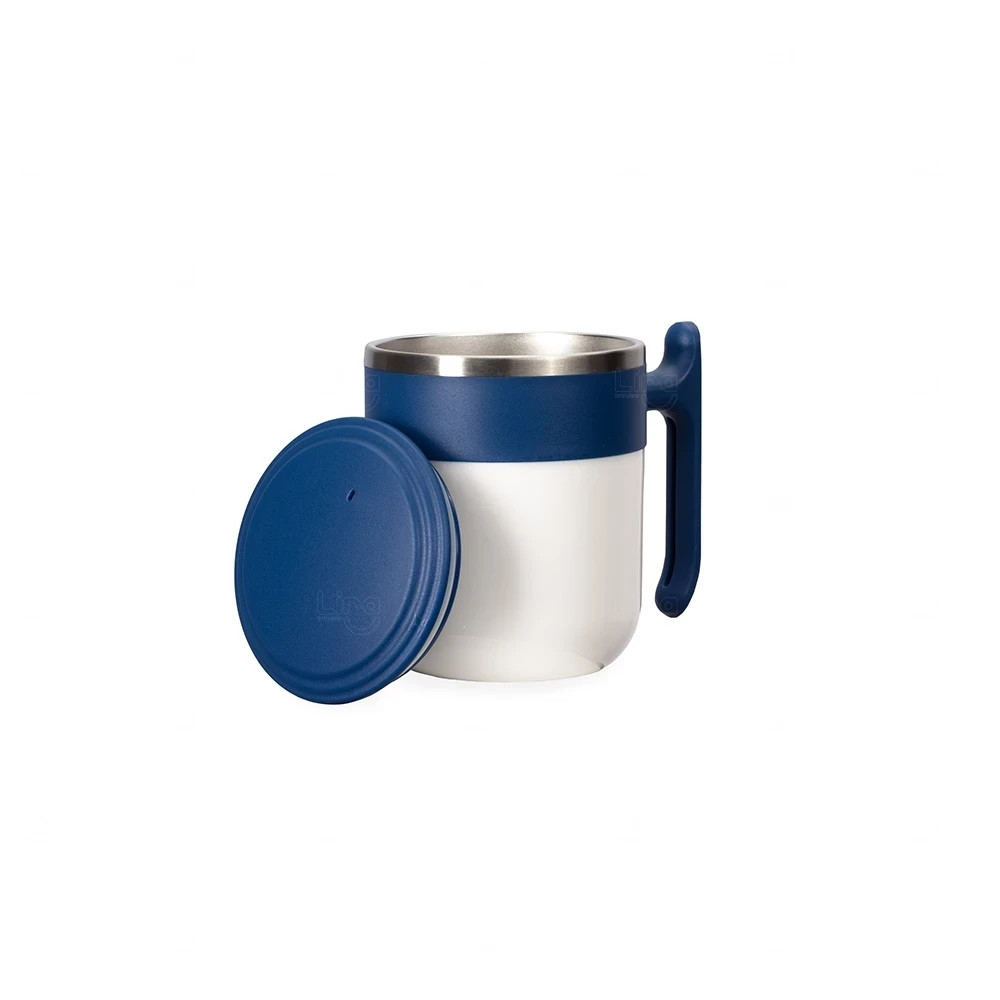 Caneca Inox 350ml com Tampa Personalizada 