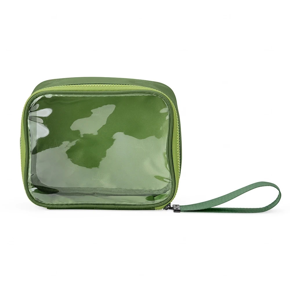 Nécessaire em Nylon com Visor Personalizada - 15,5 x 19,5 cm 