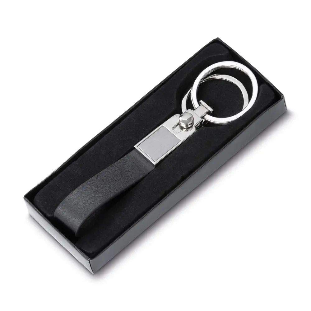 Chaveiro de Metal com Couro Sintético Personalizado 